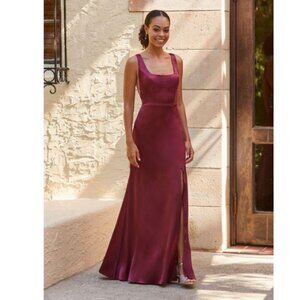 Satin Mahogany Square Neck, Size 14 Style: 22143